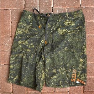 5.11 Tactical Olive and Black Board Shorts
